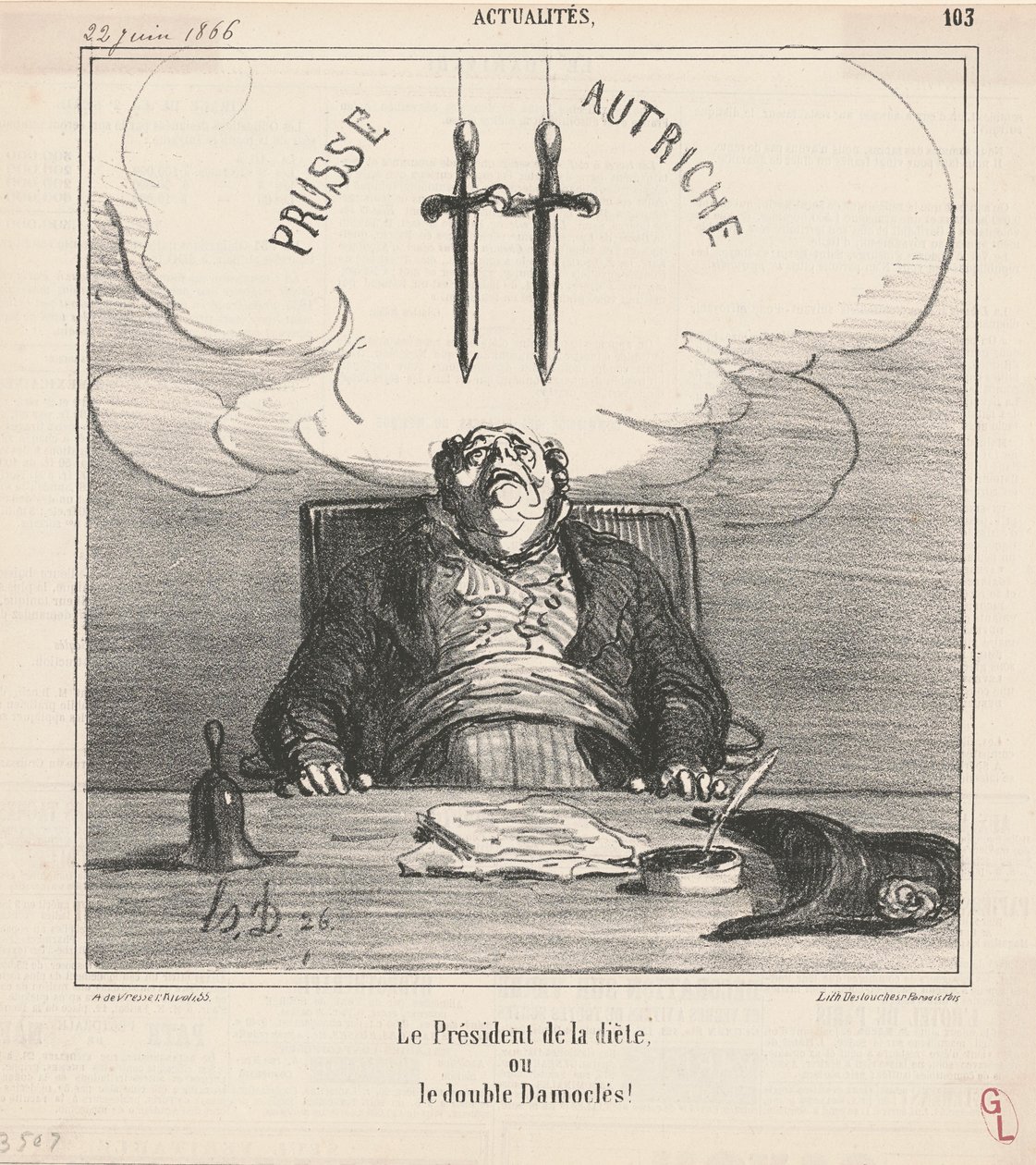 Valtioneuvoston puheenjohtaja tekijältä Honoré Daumier
