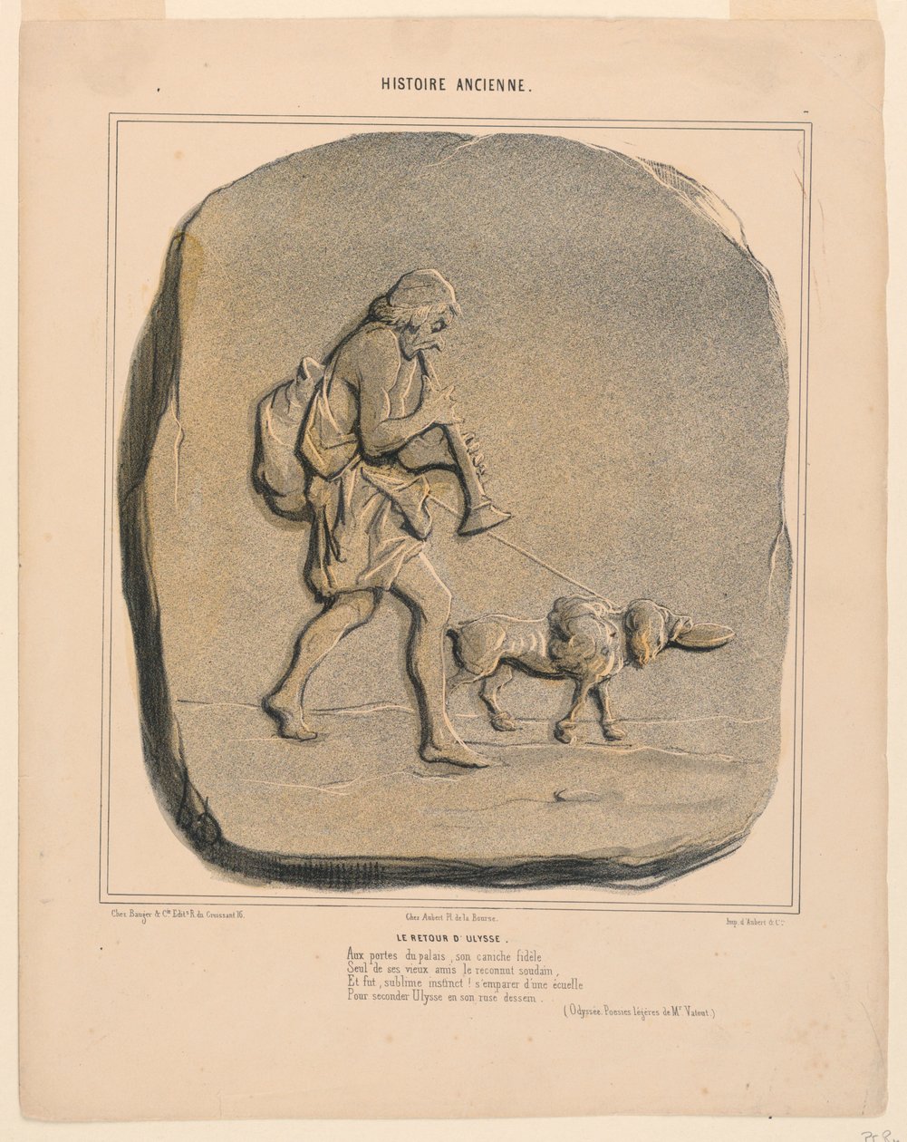 Odysseuksen paluu, levy 7 muinaisesta historiasta tekijältä Honoré Daumier