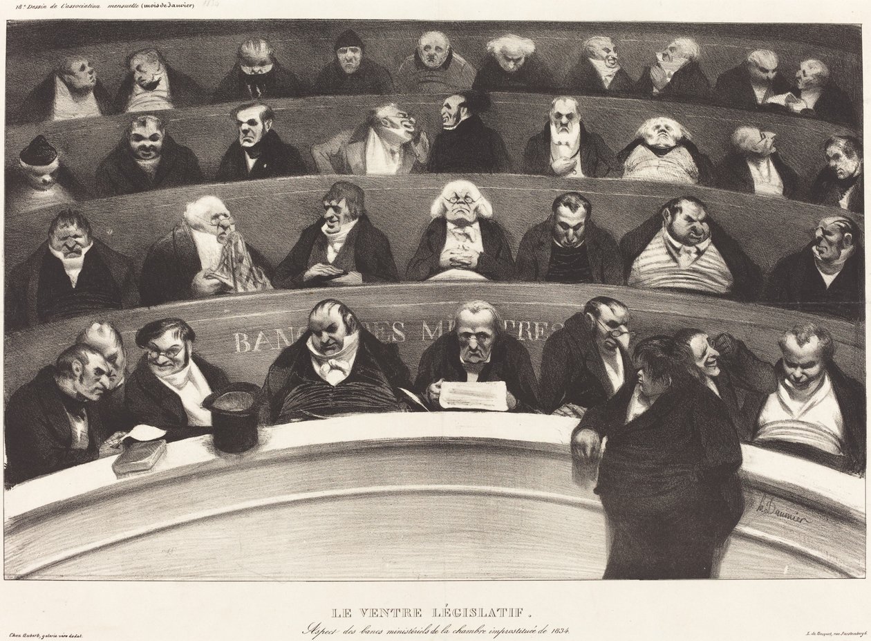Lainsäätäjän vatsa tekijältä Honoré Daumier