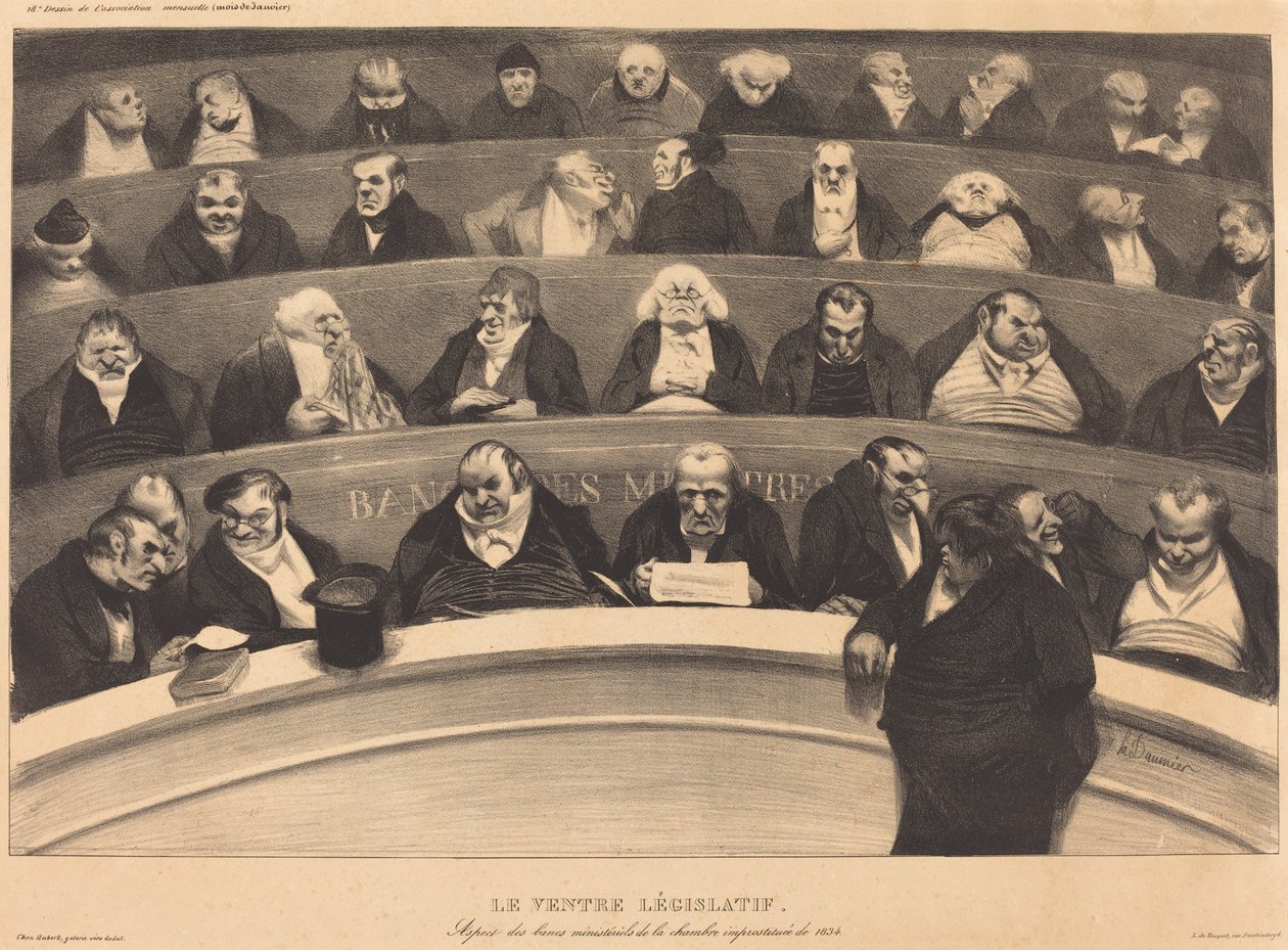 Lainsäätäjän vatsa tekijältä Honoré Daumier