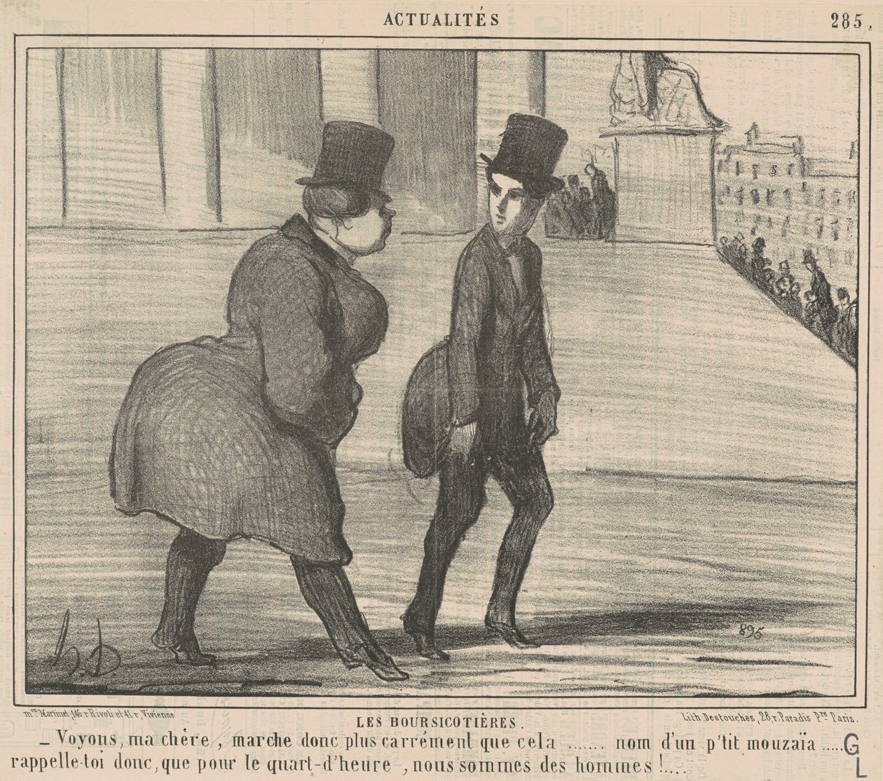 Pörssivälittäjät... Katsotaanpa, rakas... tekijältä Honoré Daumier