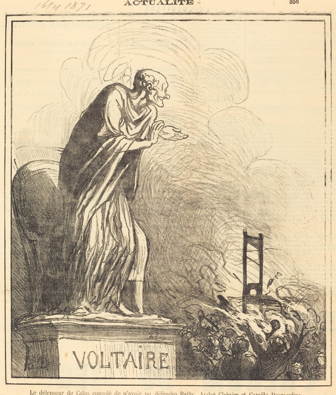 Calasin puolustaja lohdutti... tekijältä Honoré Daumier