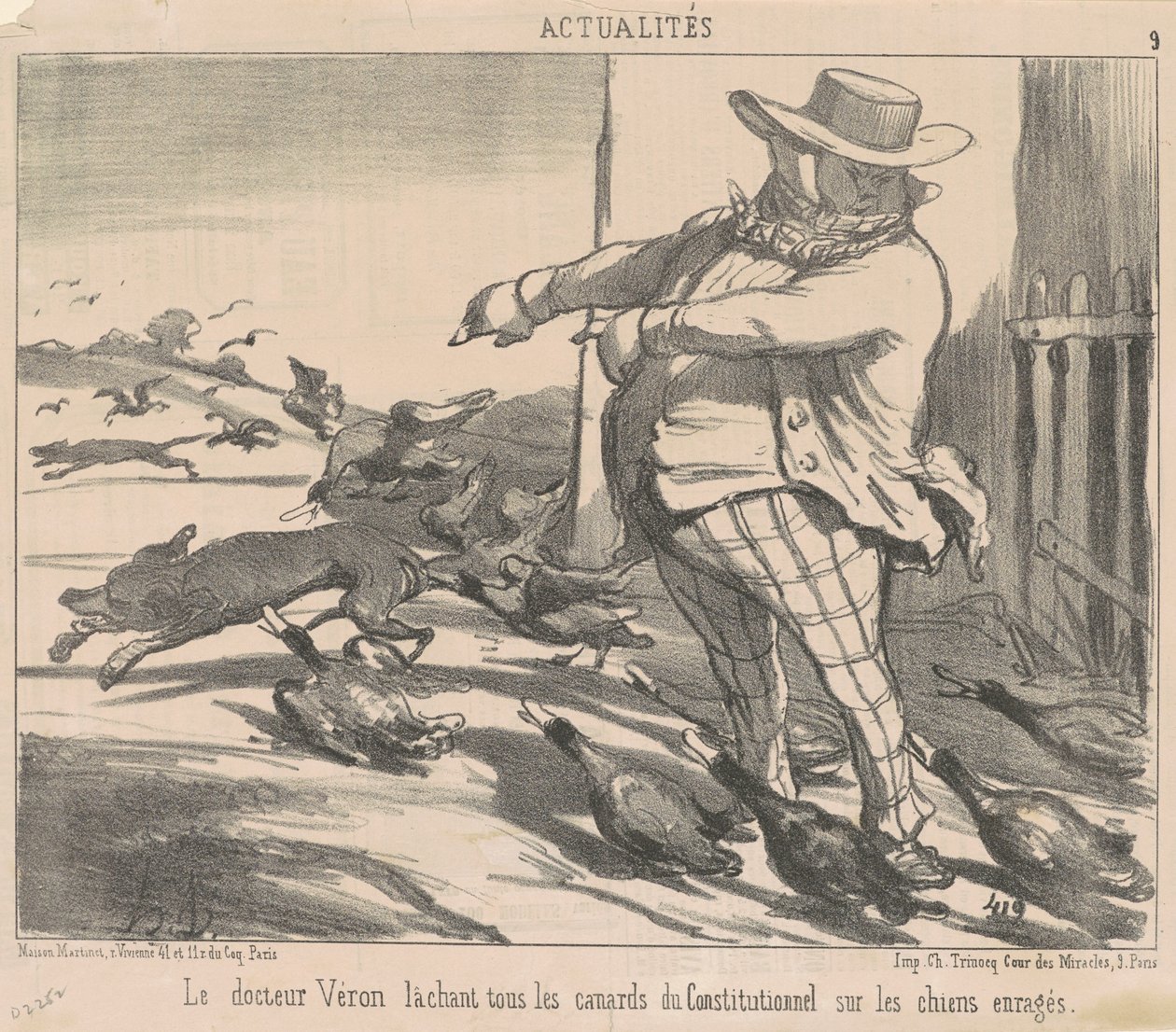 Tohtori Véron vapauttaa kaikki ankat... tekijältä Honoré Daumier