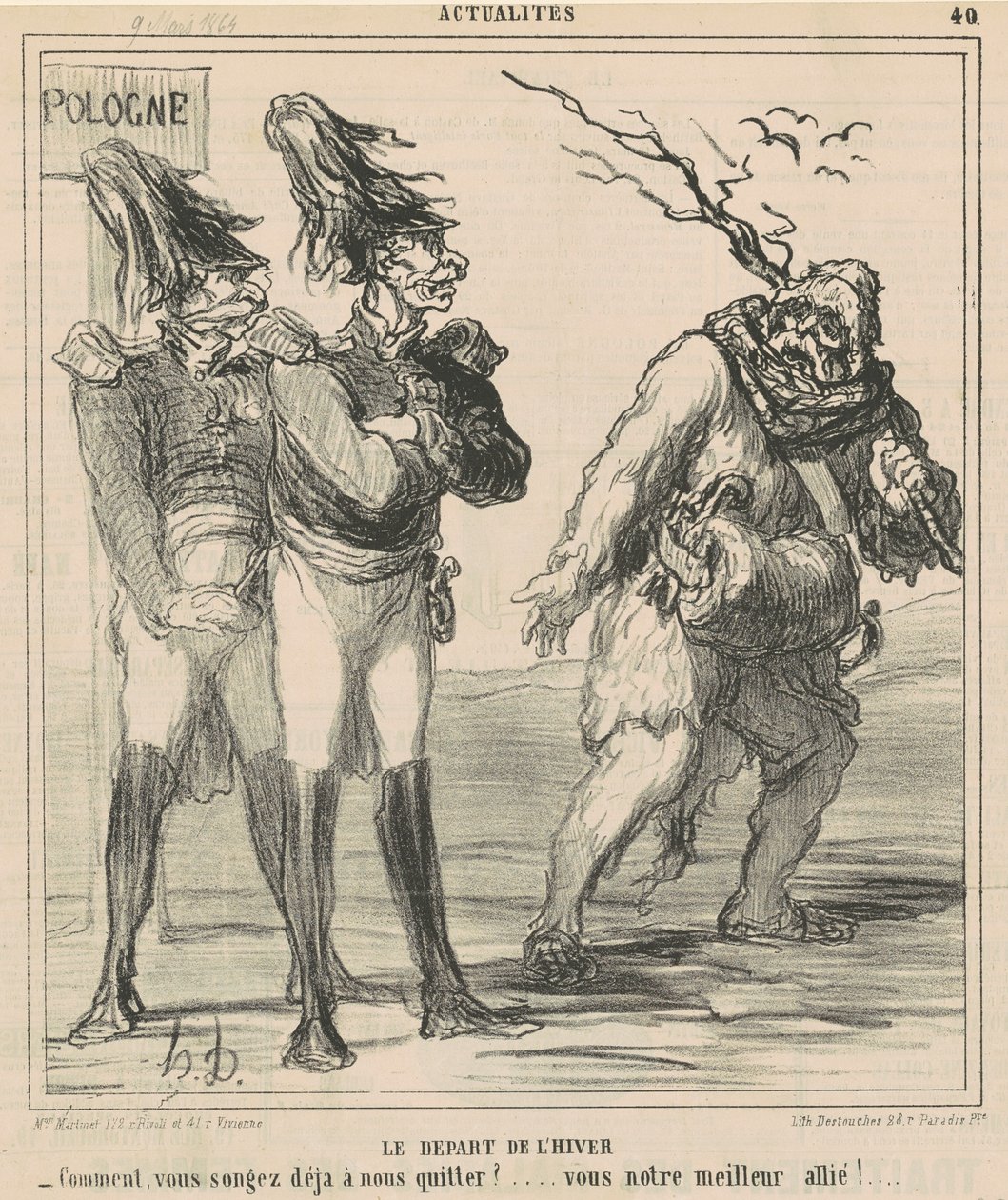 Talven alku tekijältä Honoré Daumier