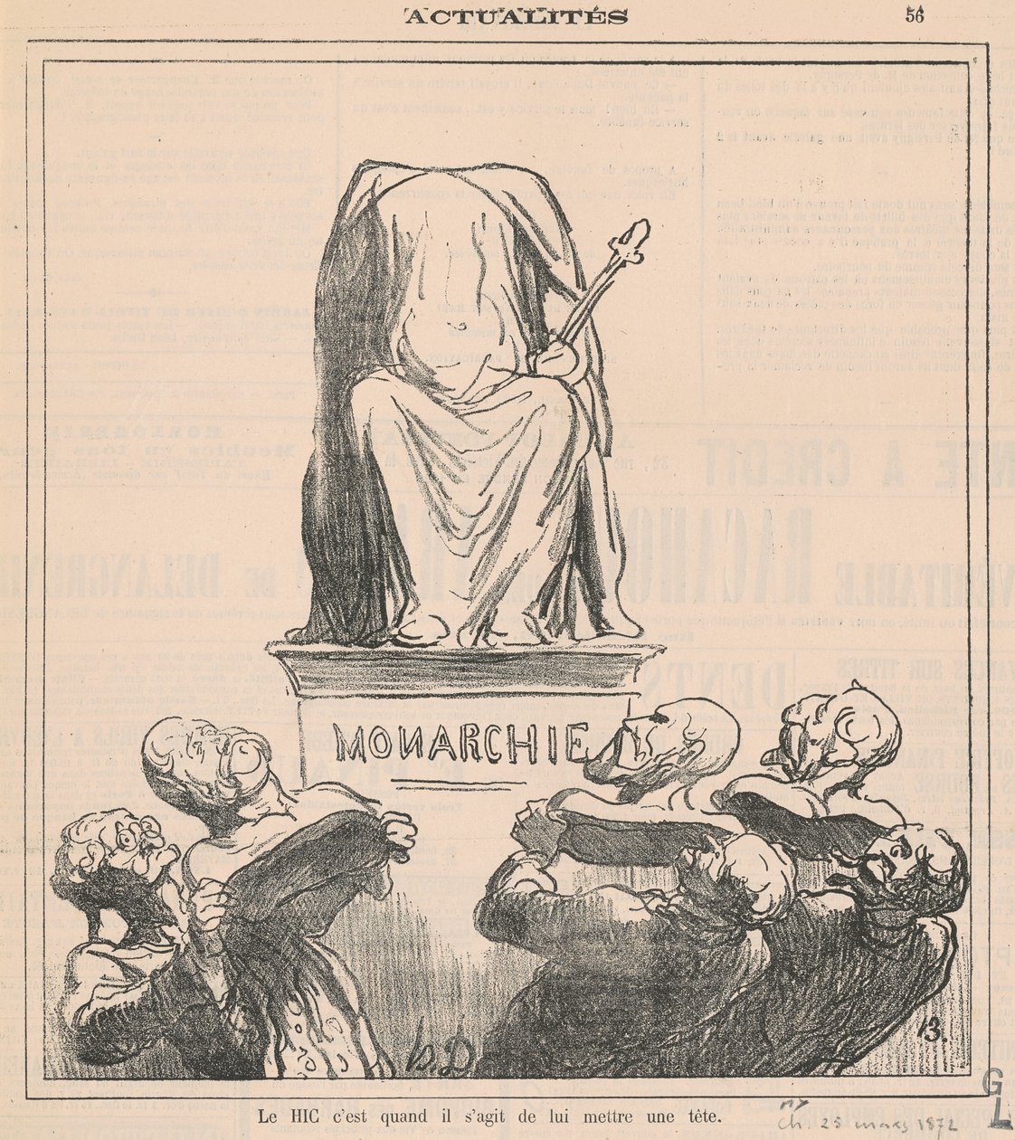 Ongelmana on pään nostaminen tekijältä Honoré Daumier
