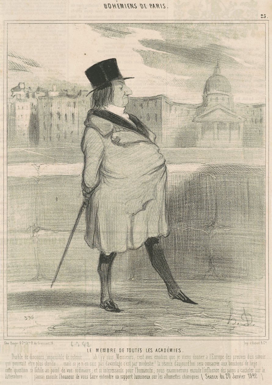 Kaikkien akatemioiden jäsen tekijältä Honoré Daumier