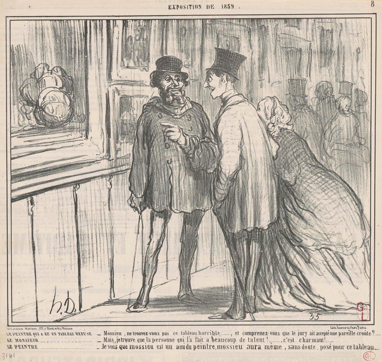 Maalari, jolla oli maalaus, kieltäytyi... tekijältä Honoré Daumier