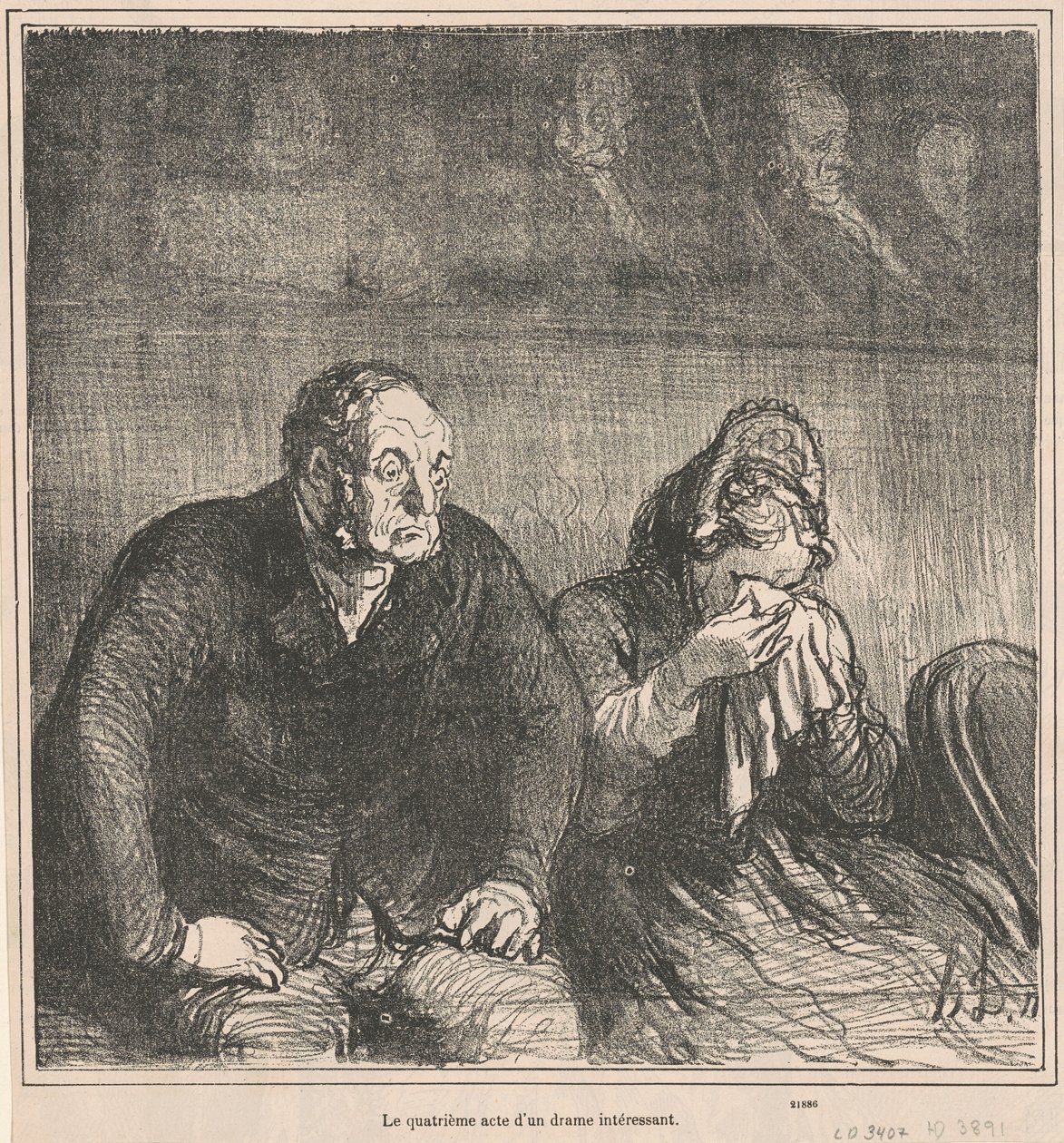 Mielenkiintoisen draaman neljäs näytös tekijältä Honoré Daumier