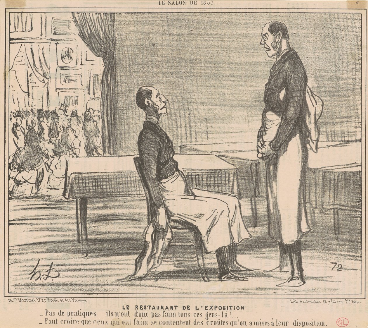 Näyttelyravintola tekijältä Honoré Daumier