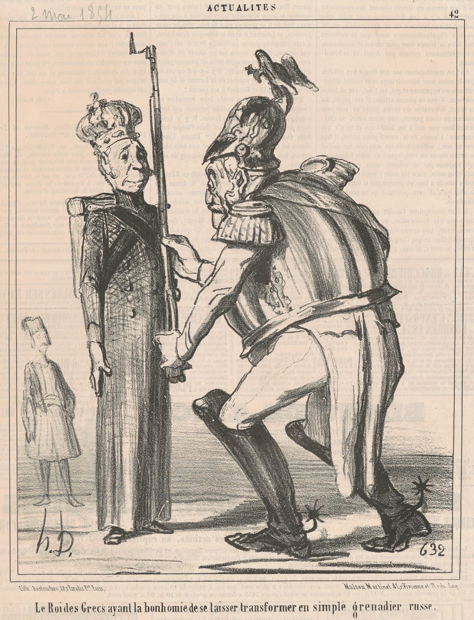 Kreikan kuningas... tekijältä Honoré Daumier