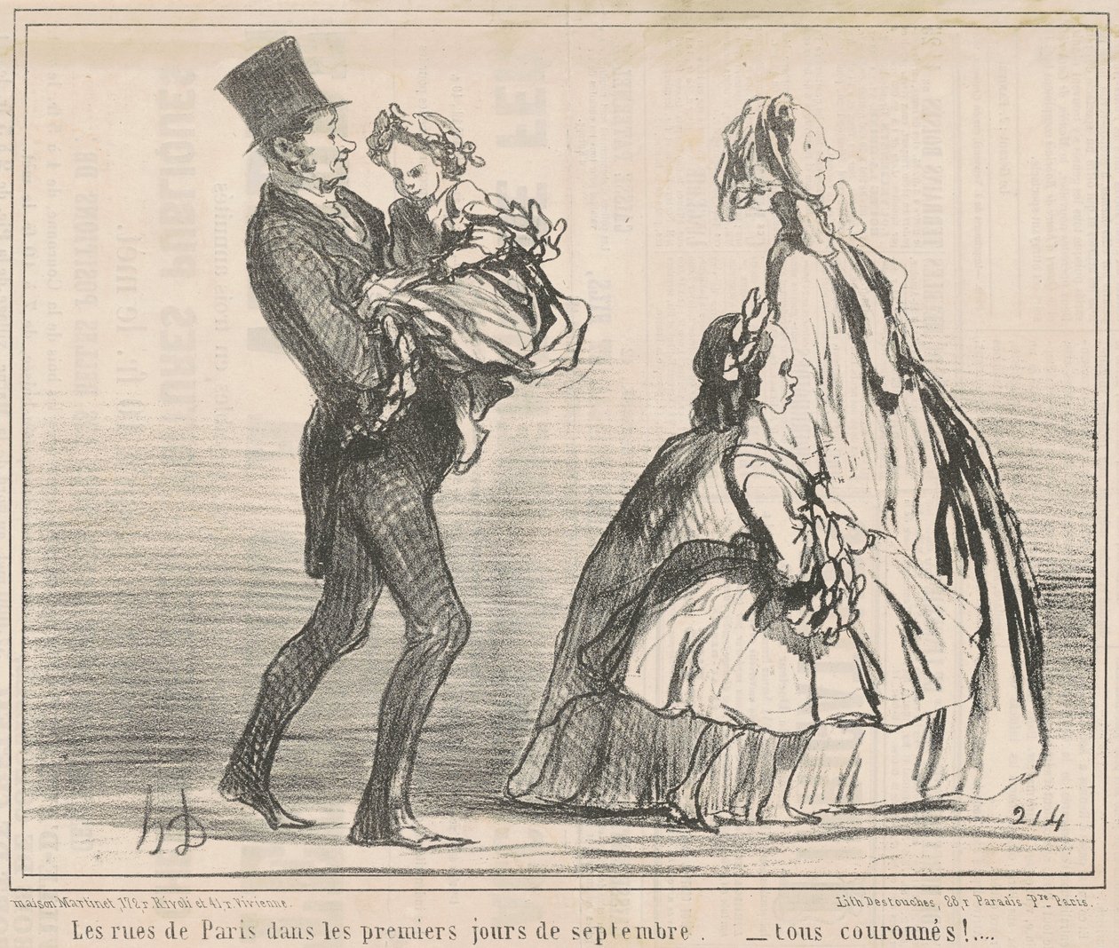 Pariisin kadut syyskuun ensimmäisinä päivinä... tekijältä Honoré Daumier