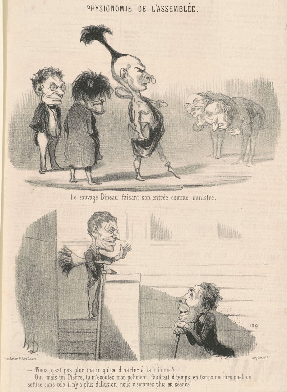 Villi bineau astumassa sisään tekijältä Honoré Daumier