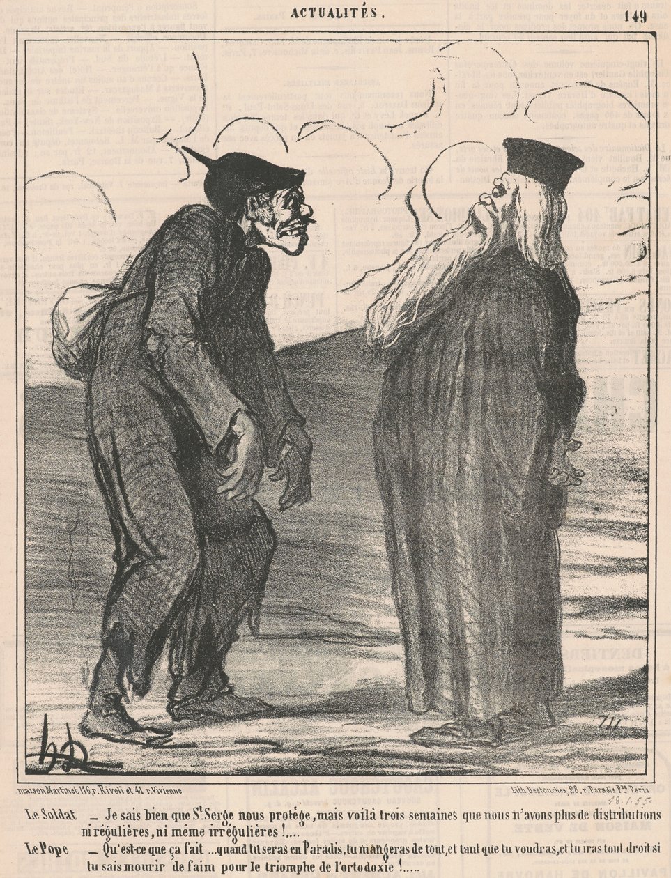 Sotilas... tiedän... tekijältä Honoré Daumier