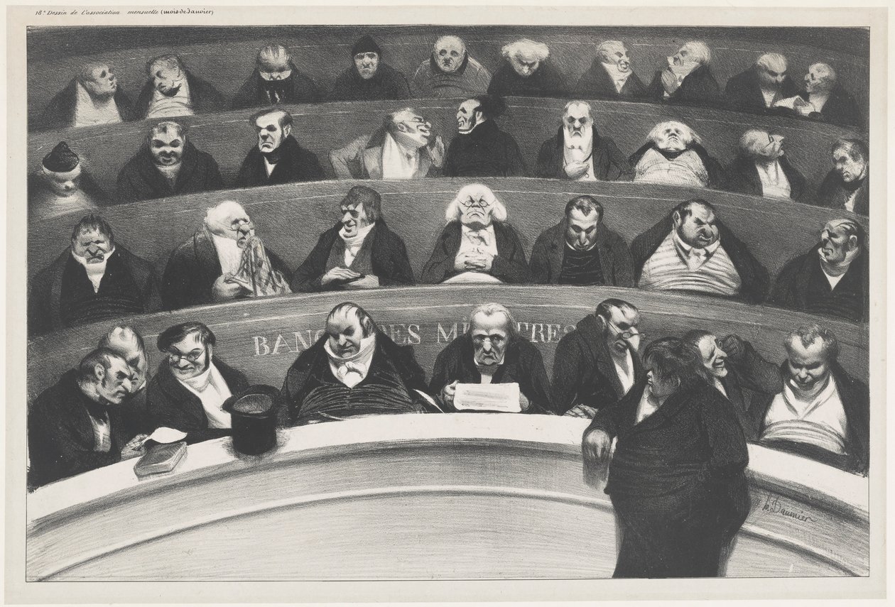 Lainsäätäjän vatsa tekijältä Honoré Daumier