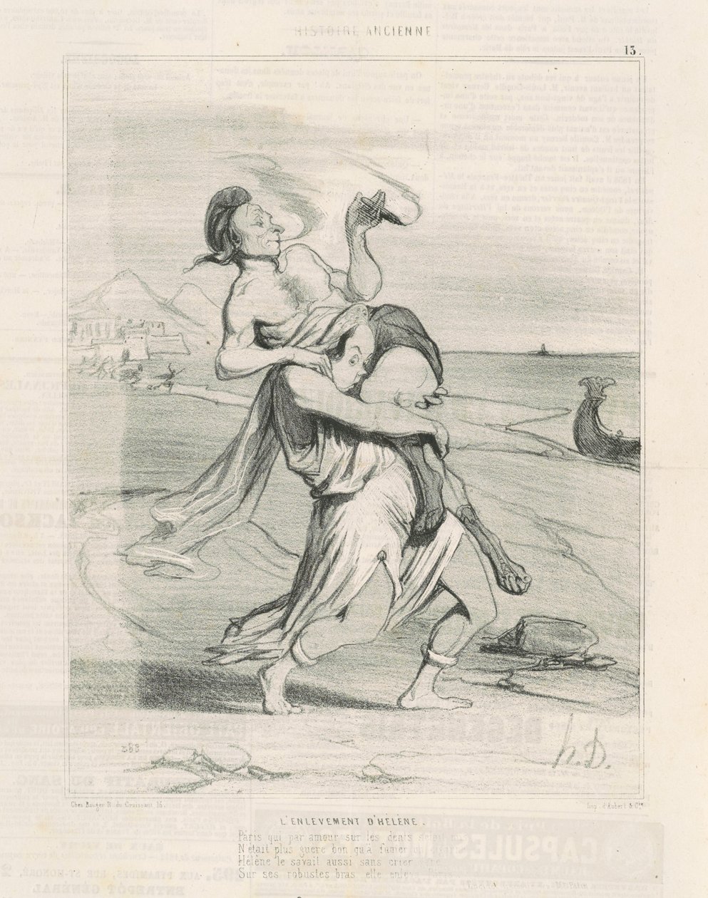 Helenin sieppaus tekijältä Honoré Daumier
