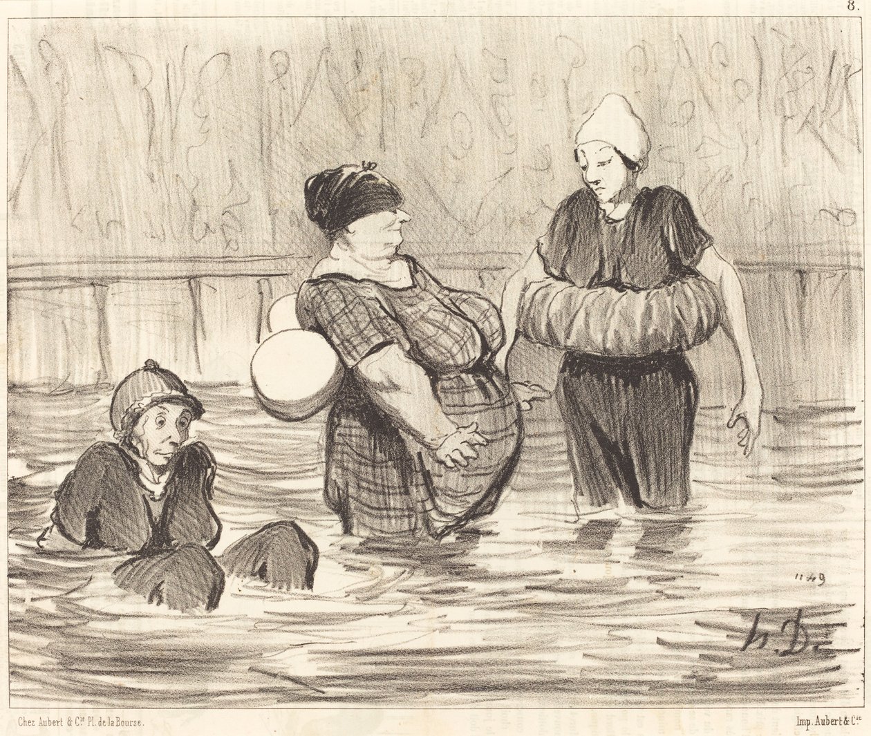 Varovaiset uimarit tekijältä Honoré Daumier