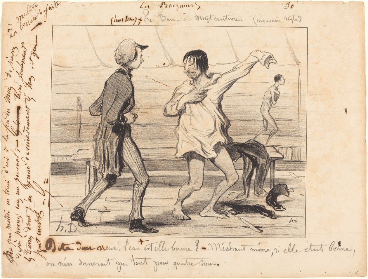 Les Bains a vint cèntims, nou estil finlandès tekijältä Honoré Daumier