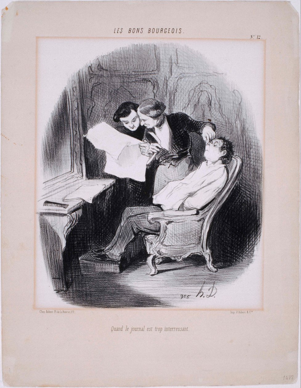 Les Bons Bourgeois - Kun sanomalehti on liian mielenkiintoinen tekijältä Honoré Daumier