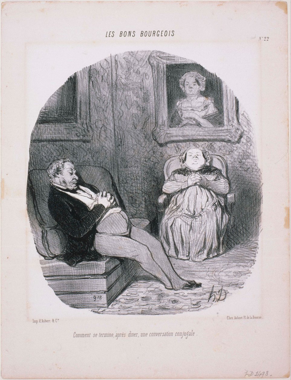 Les Bons Bourgeois: Miten avioliittokeskustelu päättyy tekijältä Honoré Daumier