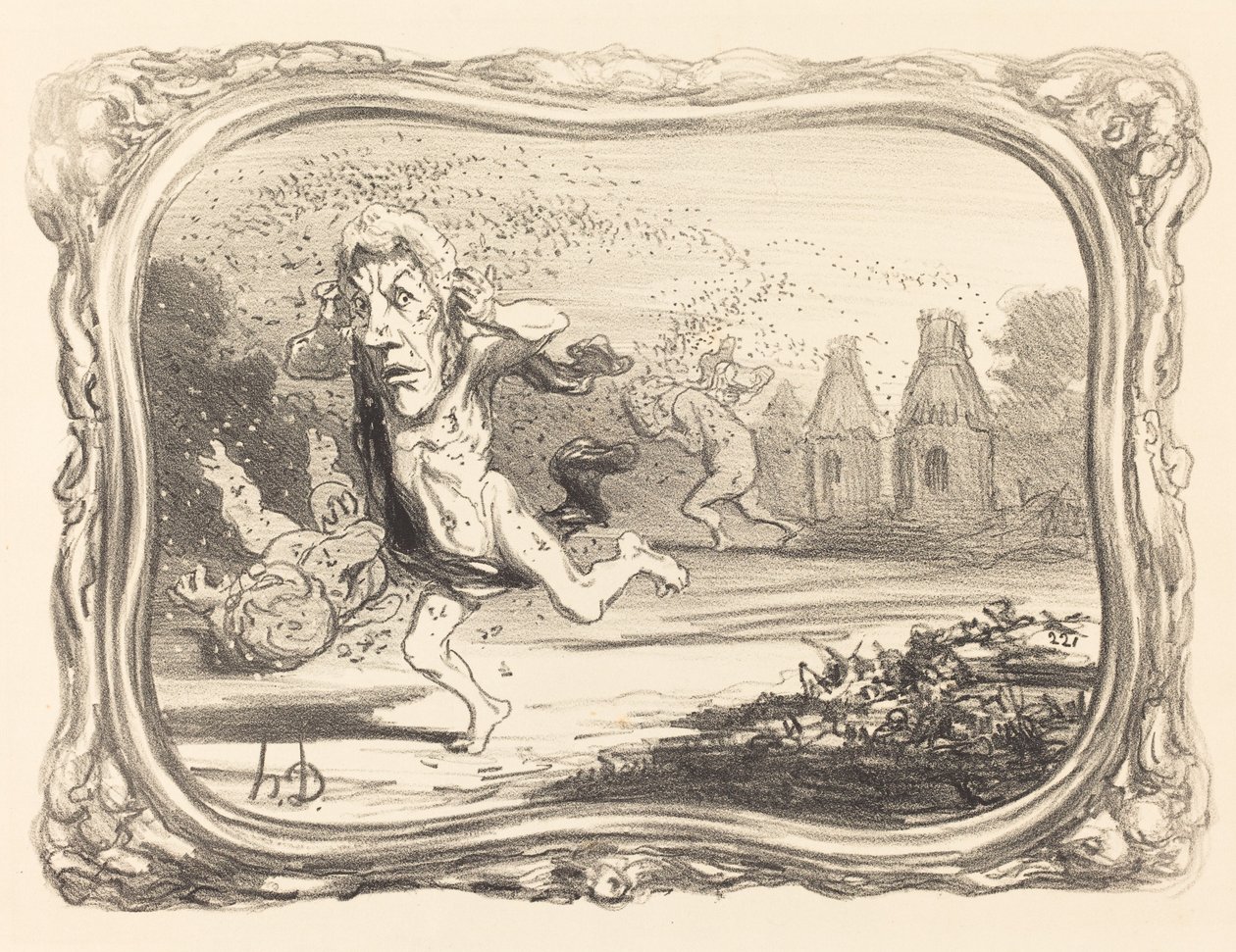 Uteliaat rangaistiin tekijältä Honoré Daumier