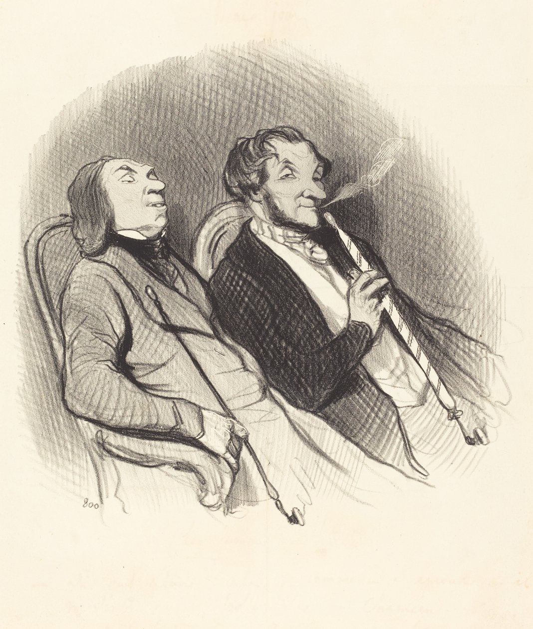 Hadchidien tupakoitsijat tekijältä Honoré Daumier