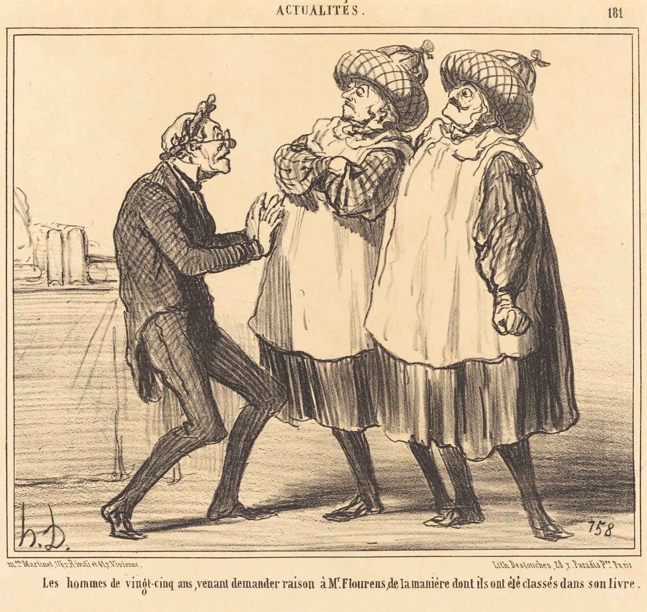 25-vuotiaat miehet... tekijältä Honoré Daumier