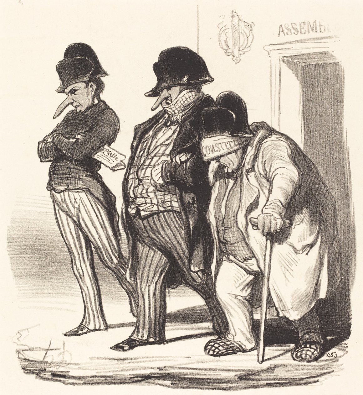 Napoleonin lehdet jättävät kansalliskokouksen... tekijältä Honoré Daumier