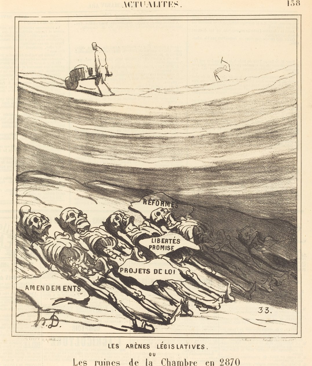 Lainsäädäntöareenat tekijältä Honoré Daumier