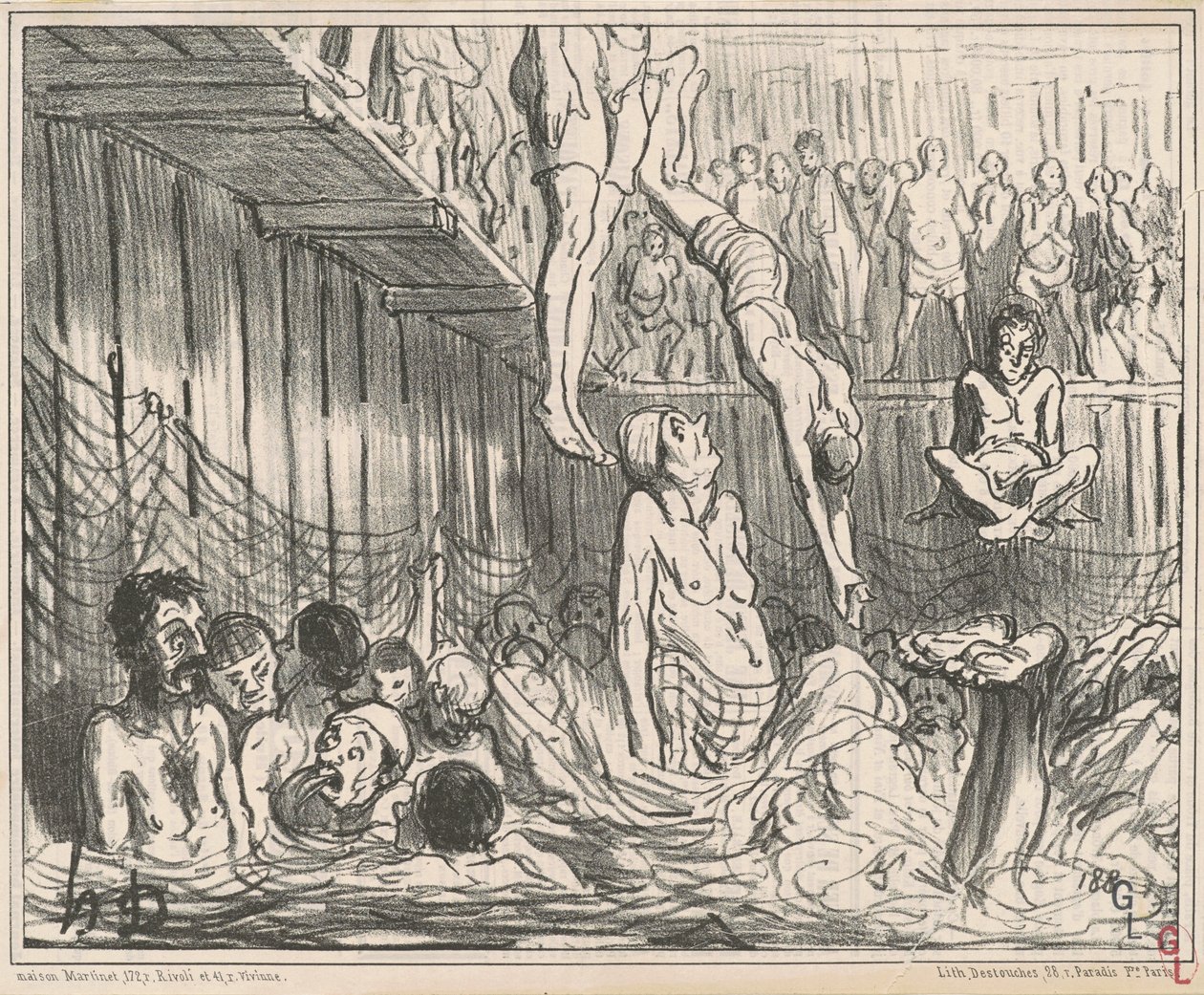 Neljän pennin kylpylä tekijältä Honoré Daumier