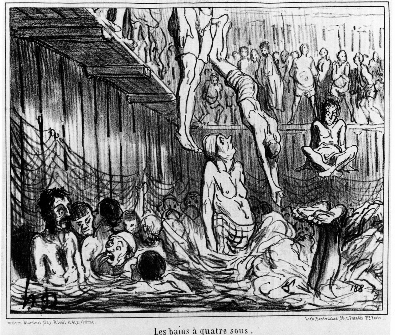 Les bains à foursous: kuvitus Honore Daumier