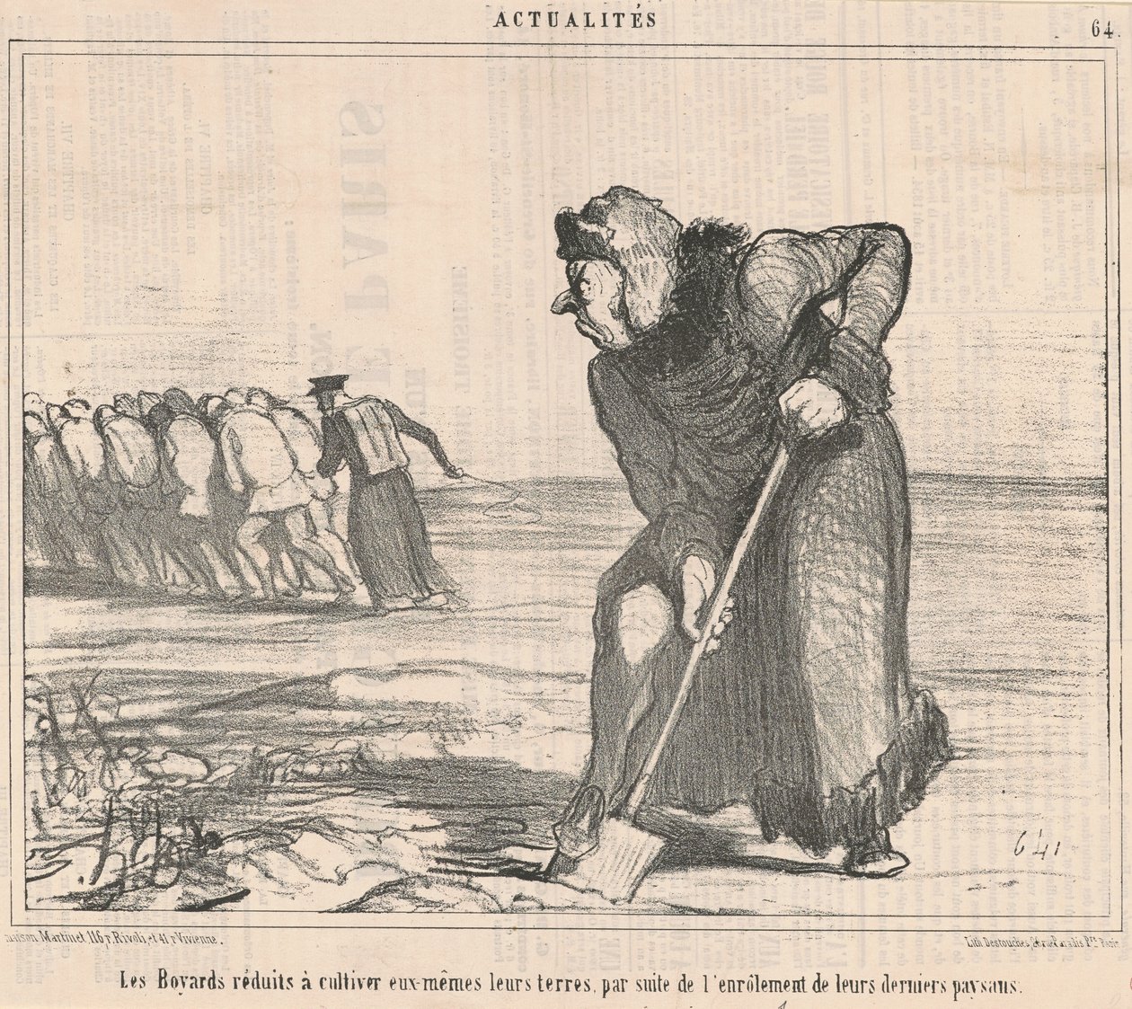 Bojarit rajoittuivat viljelyyn... tekijältä Honoré Daumier