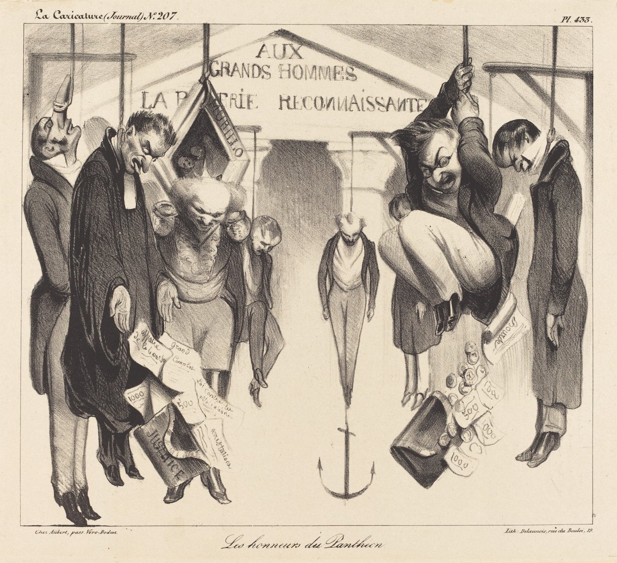 Pantheonin kunnianosoitukset tekijältä Honoré Daumier