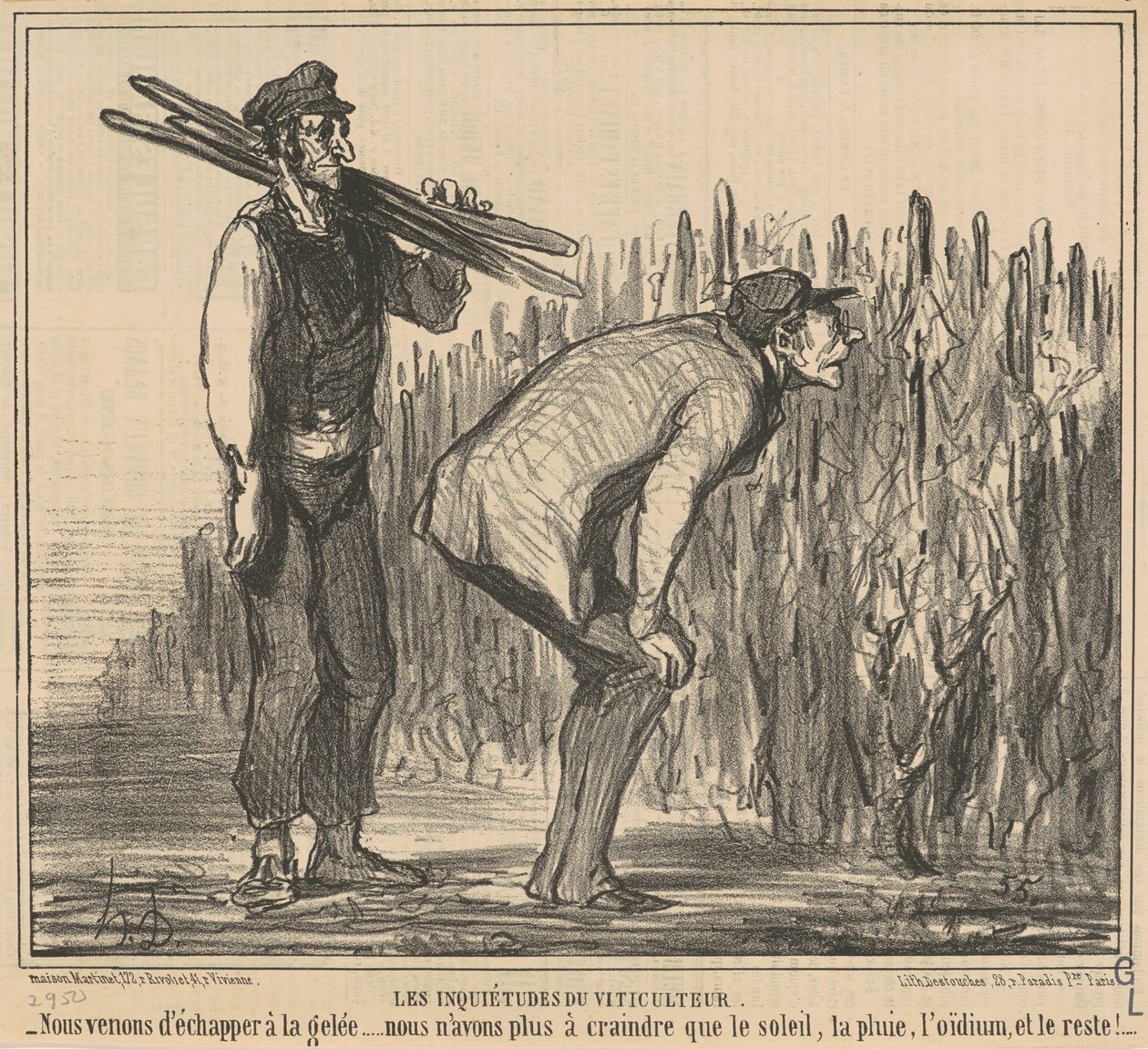 Viininviljelijän huoli tekijältä Honoré Daumier