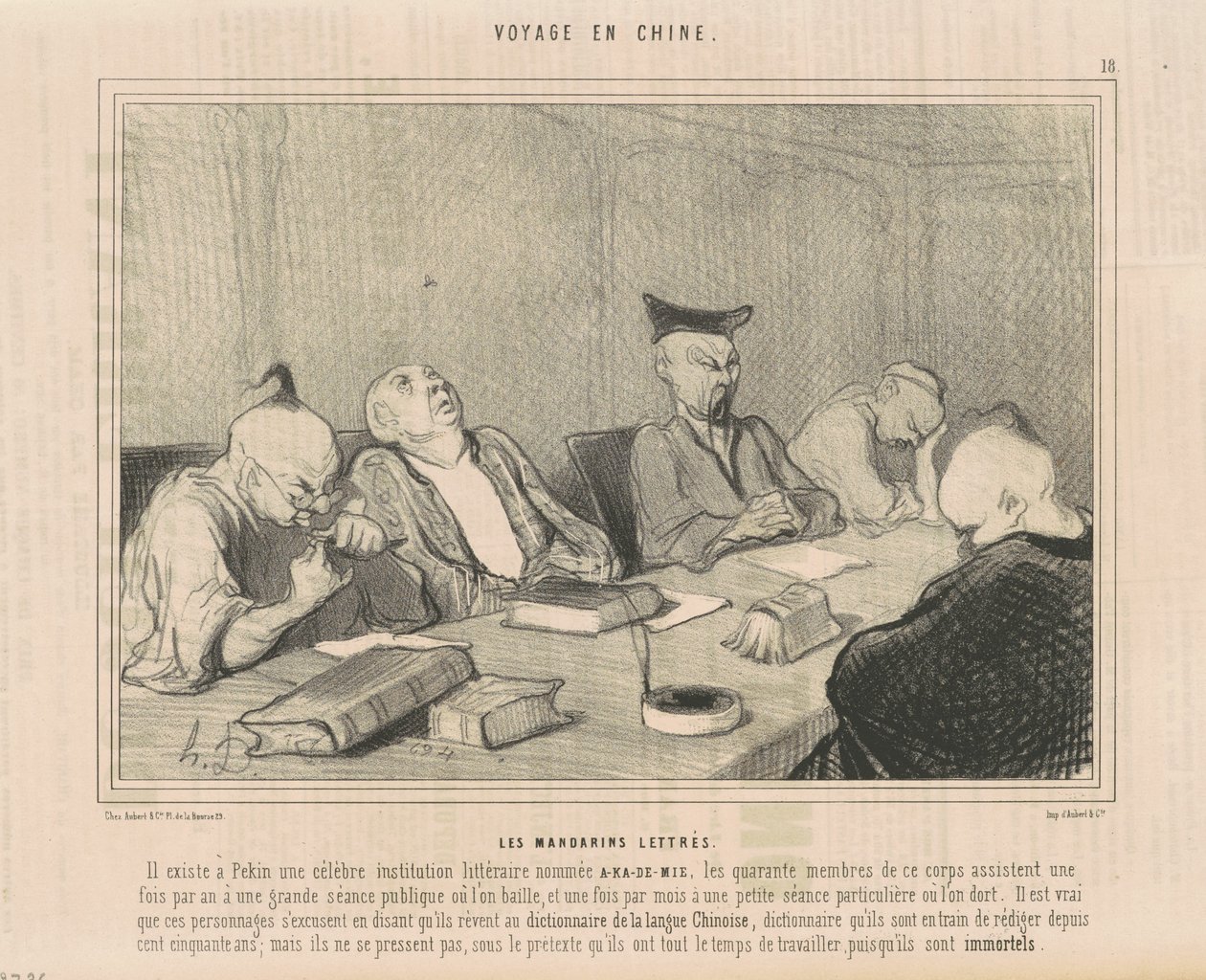 Lukutaitoiset mandariinit tekijältä Honoré Daumier