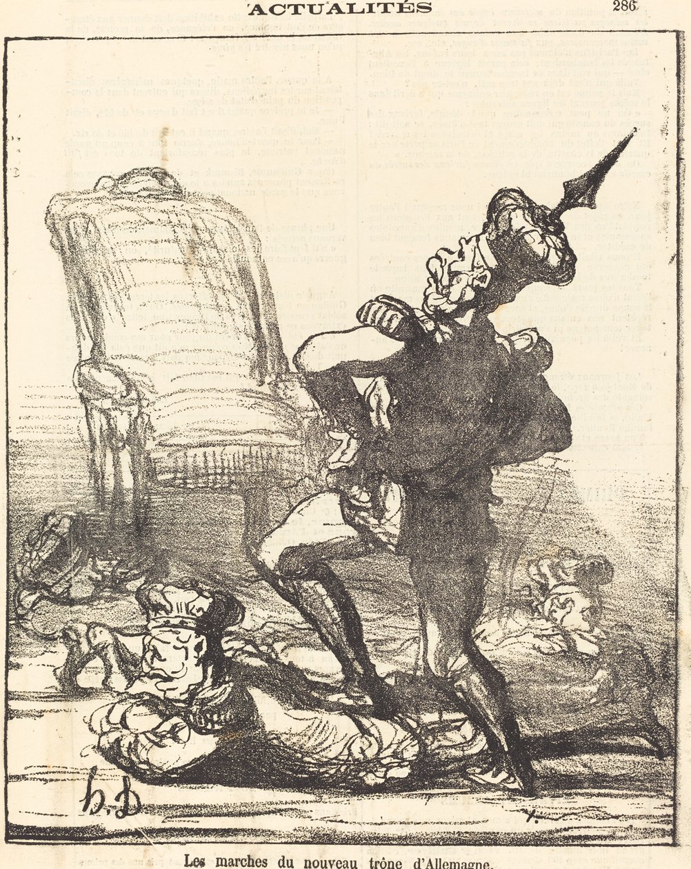 Saksan uuden valtaistuimen portaat tekijältä Honoré Daumier