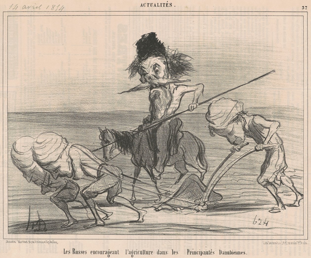 Venäläiset kannustavat maatalouteen tekijältä Honoré Daumier