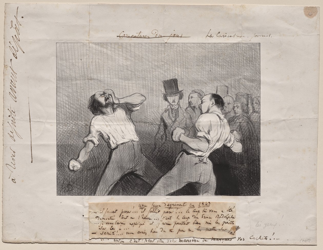 Oppitunti ymmärtämisestä vuonna 1843 tekijältä Honoré Daumier