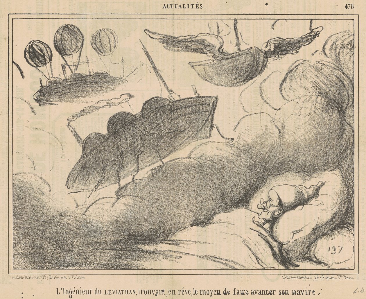 Leviathanin insinööri löysi unessa... tekijältä Honoré Daumier