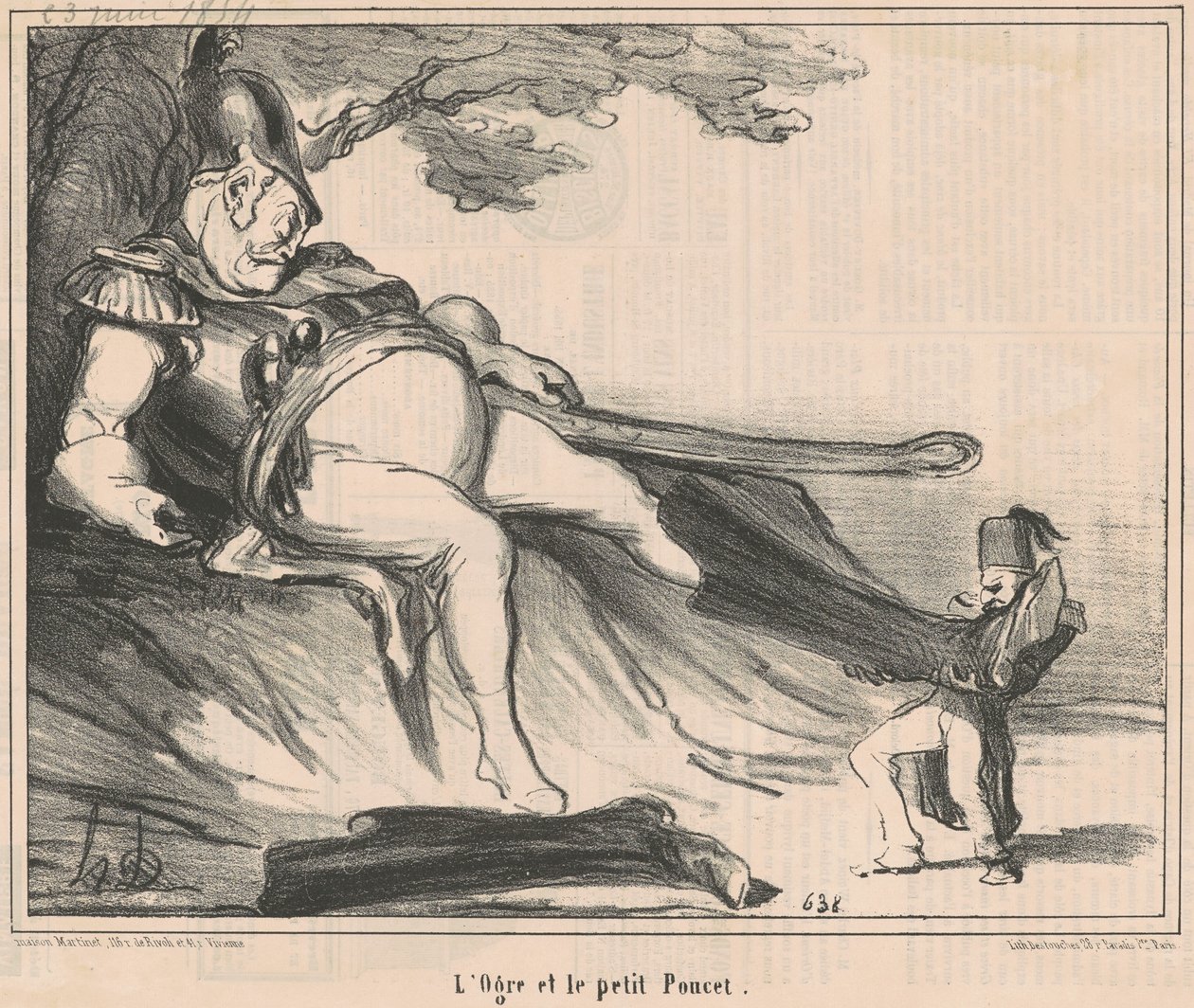 Ogre ja pieni peukalo tekijältä Honoré Daumier