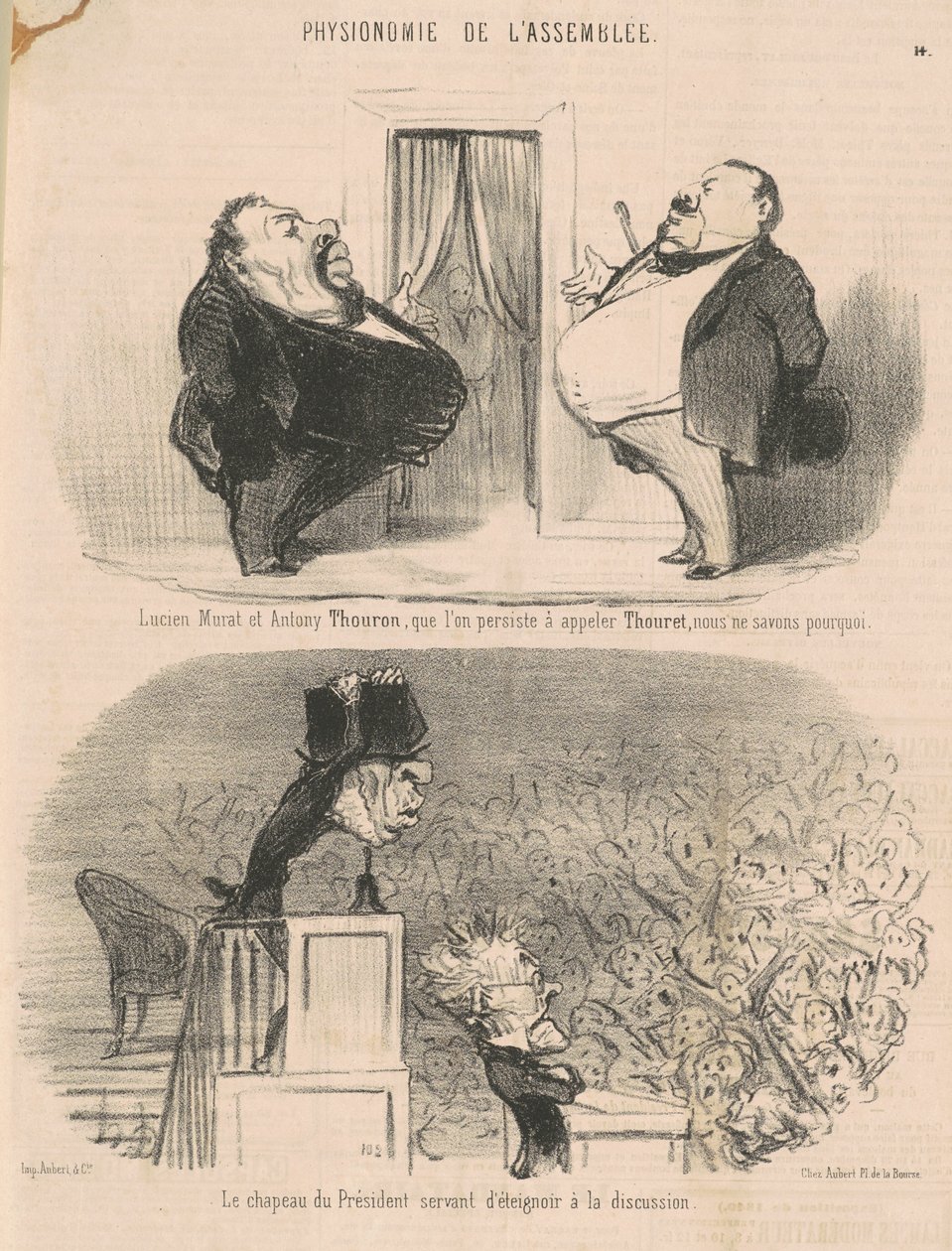 Lucien Murat ja Antony Thouron... tekijältä Honoré Daumier