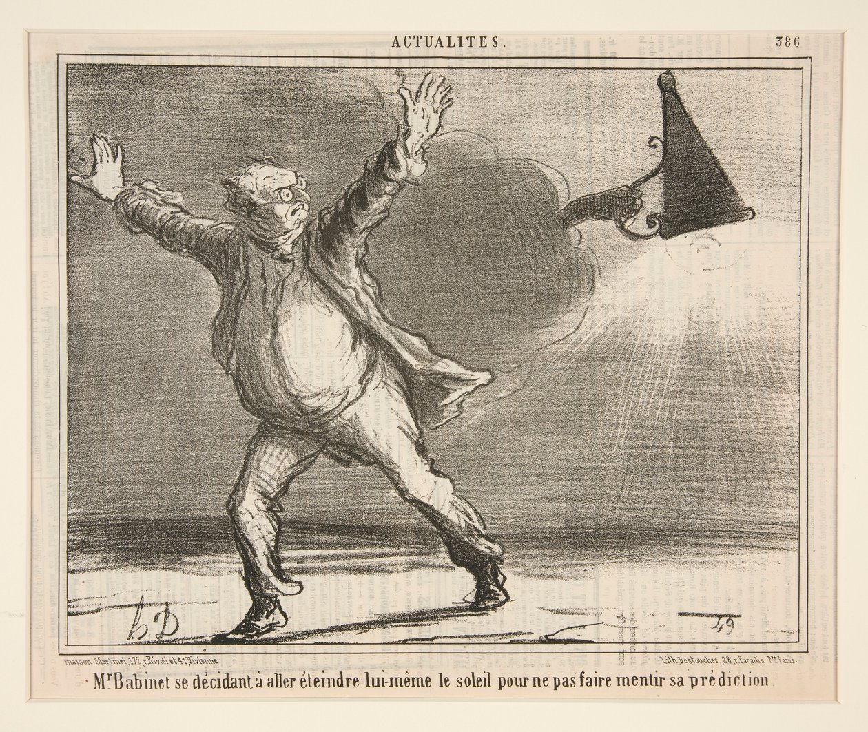 M. Babinet päättää mennä sammuttamaan itsensä tekijältä Honoré Daumier