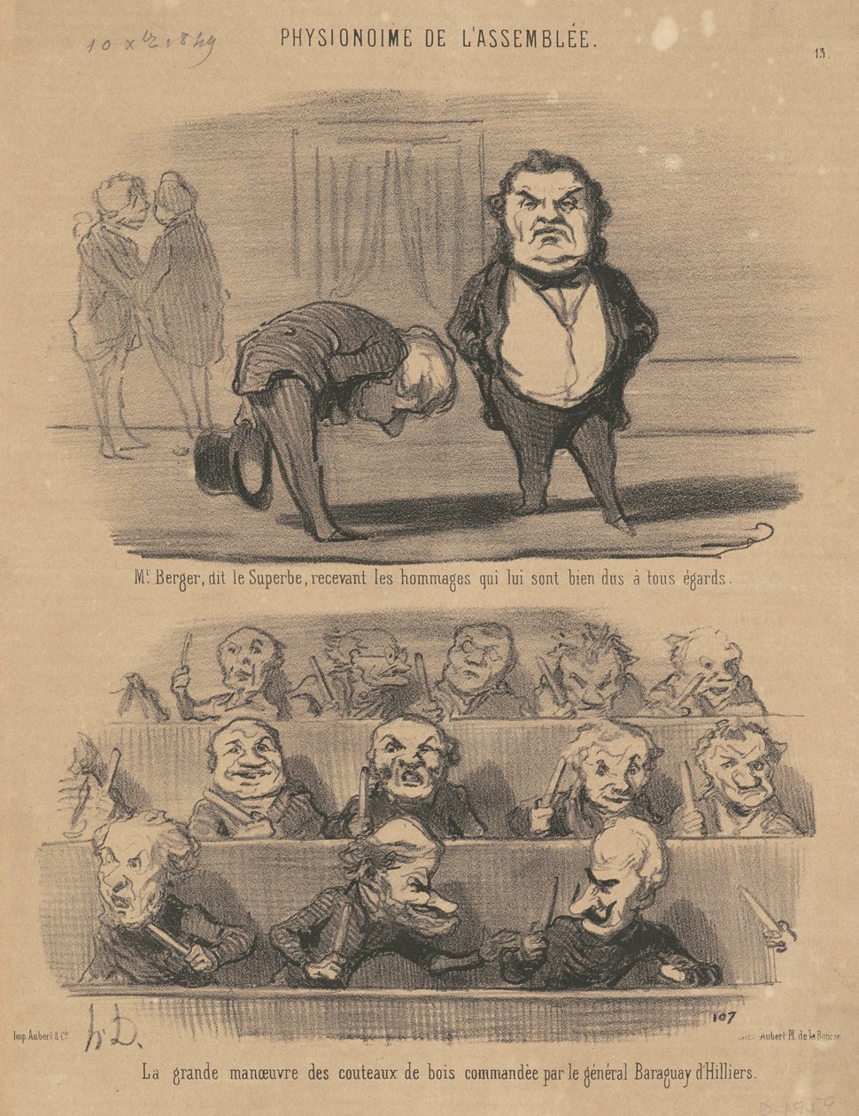 Herra Berger, sanoi loistava... tekijältä Honoré Daumier