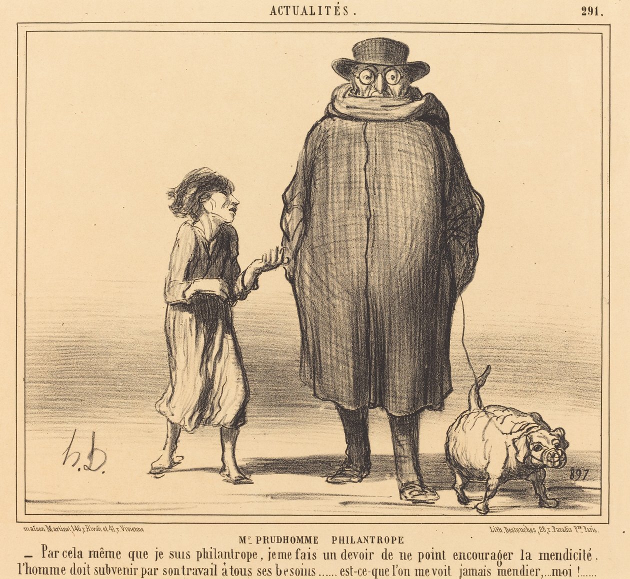Mr. Prudhomme Filantrooppi tekijältä Honoré Daumier