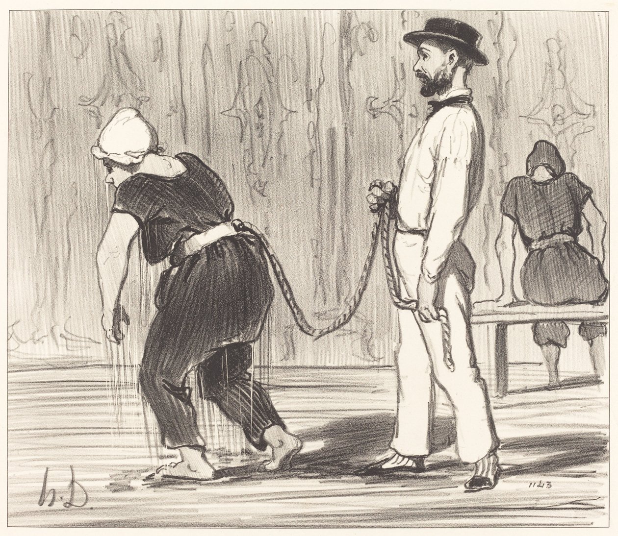 Madame Rabourdeaulla on ensimmäinen oppitunti tekijältä Honoré Daumier