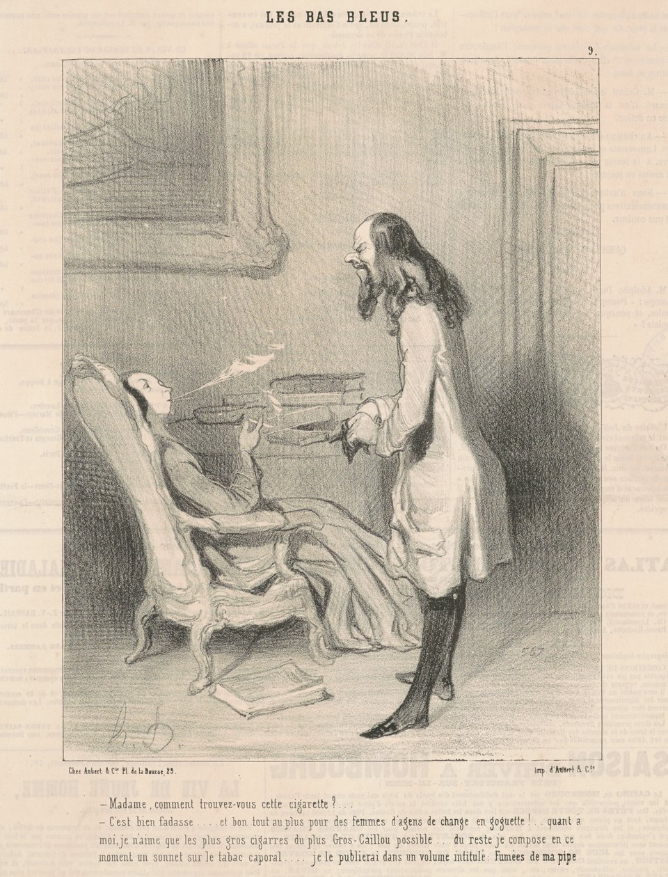 Rouva, mitä pidät tästä savukkeesta? tekijältä Honoré Daumier