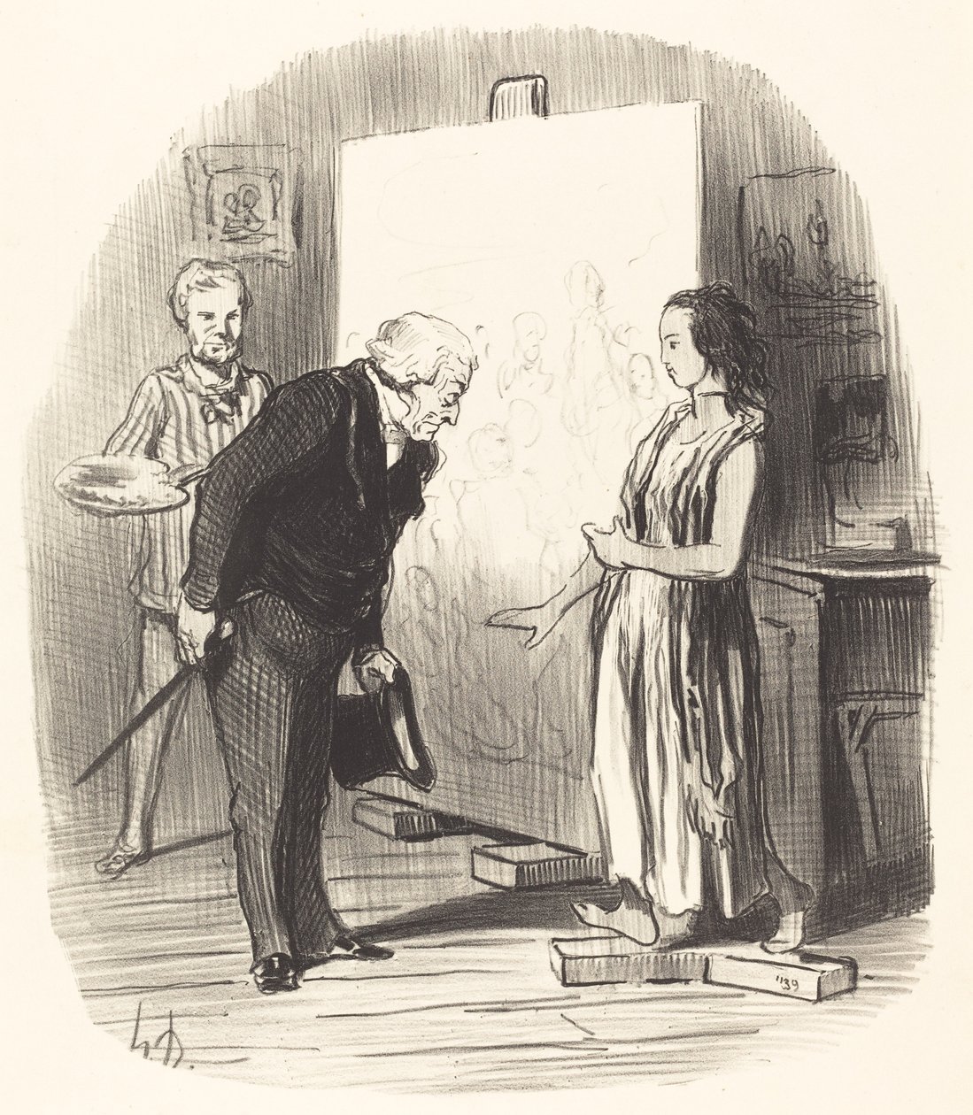 Rouva, minulla on kunnia! tekijältä Honoré Daumier