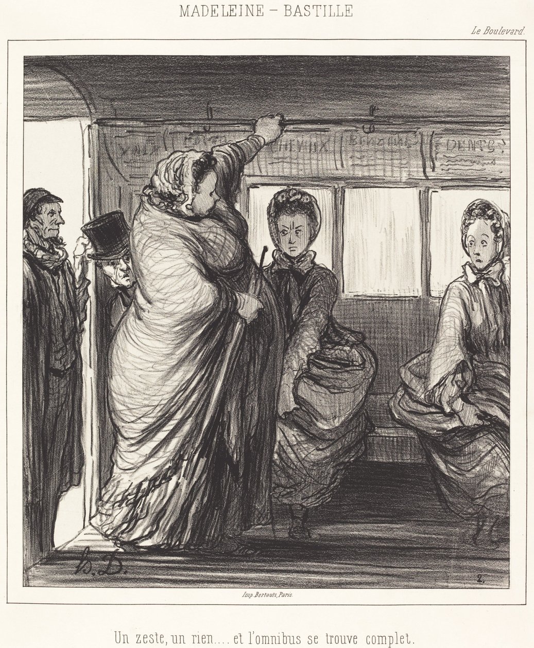 Madeleine-Bastille tekijältä Honoré Daumier