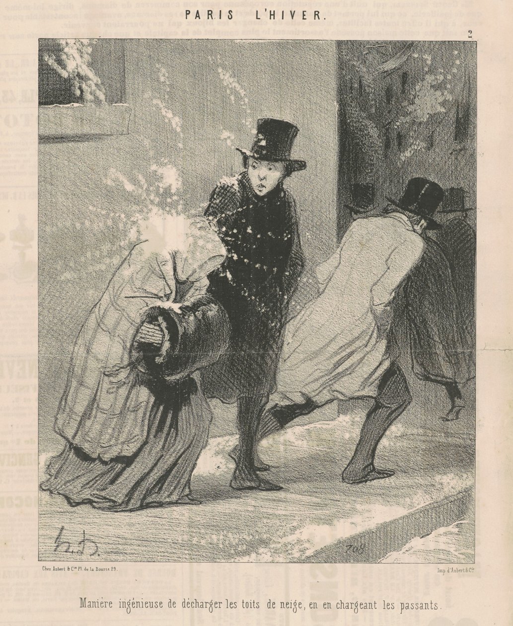 Nerokas tapa purkaa katot... tekijältä Honoré Daumier