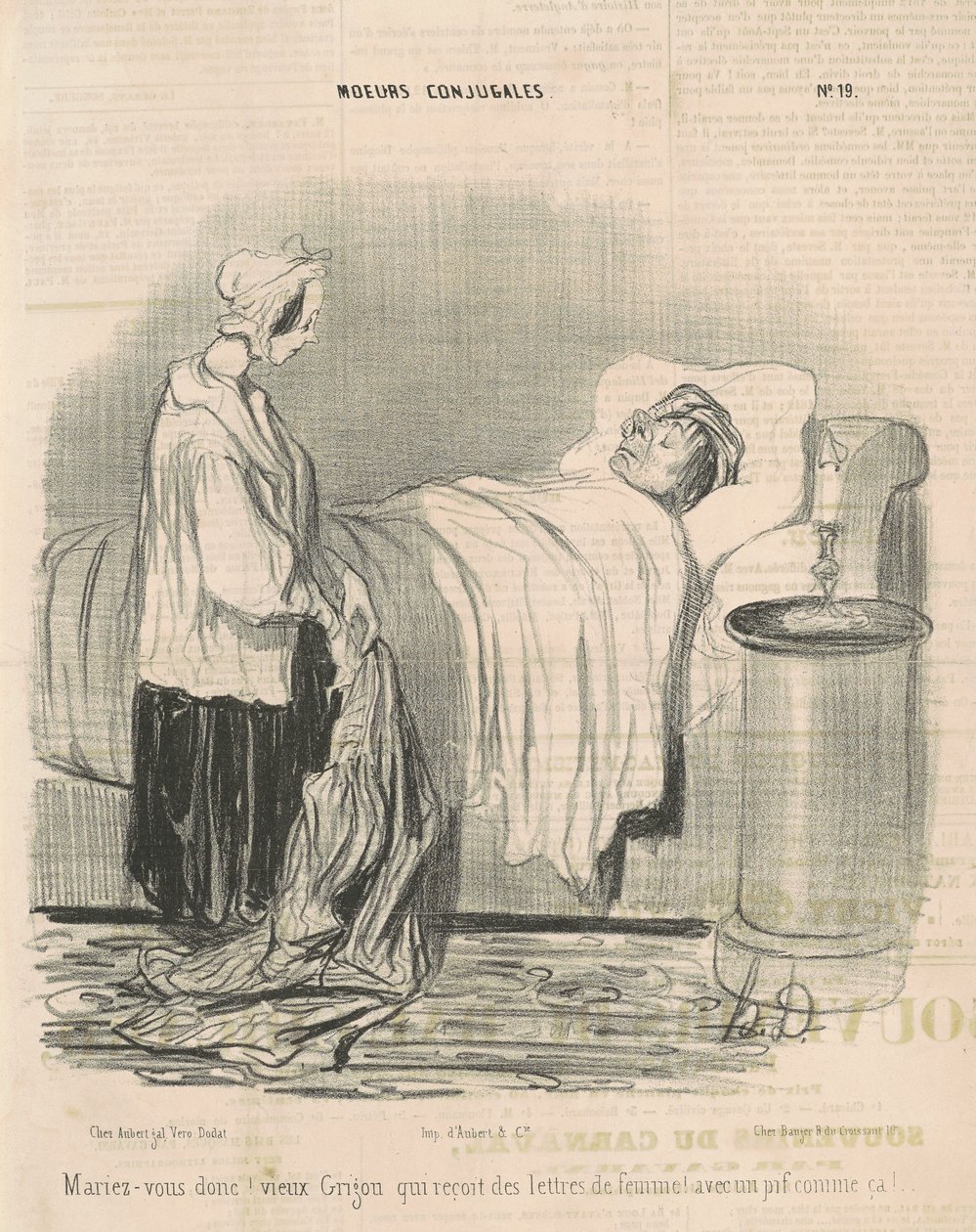 Joten mene naimisiin! vanha grigou... tekijältä Honoré Daumier