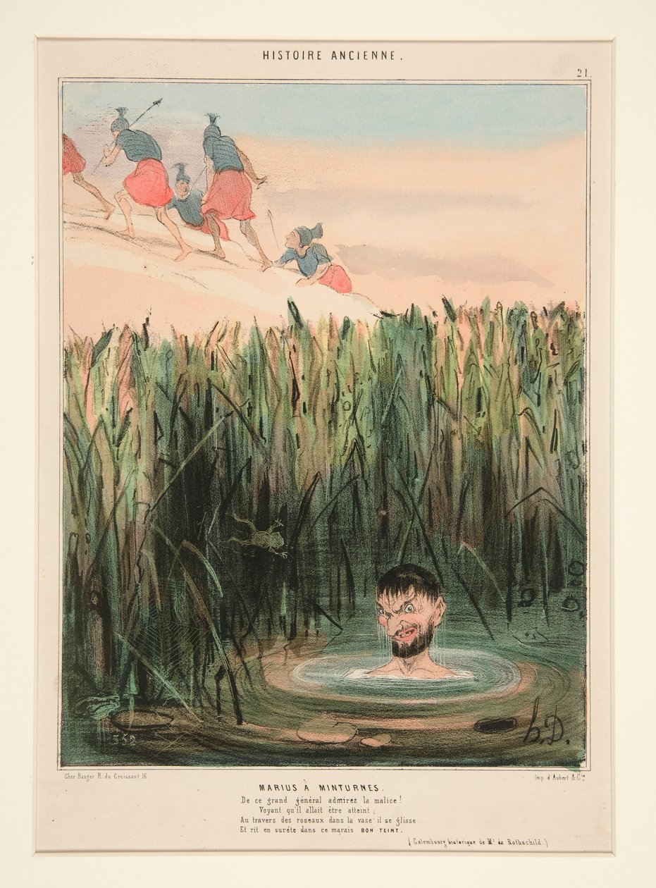 Marius Minturnaessa. Ihaile tämän suuren kenraalin pahuutta tekijältä Honoré Daumier